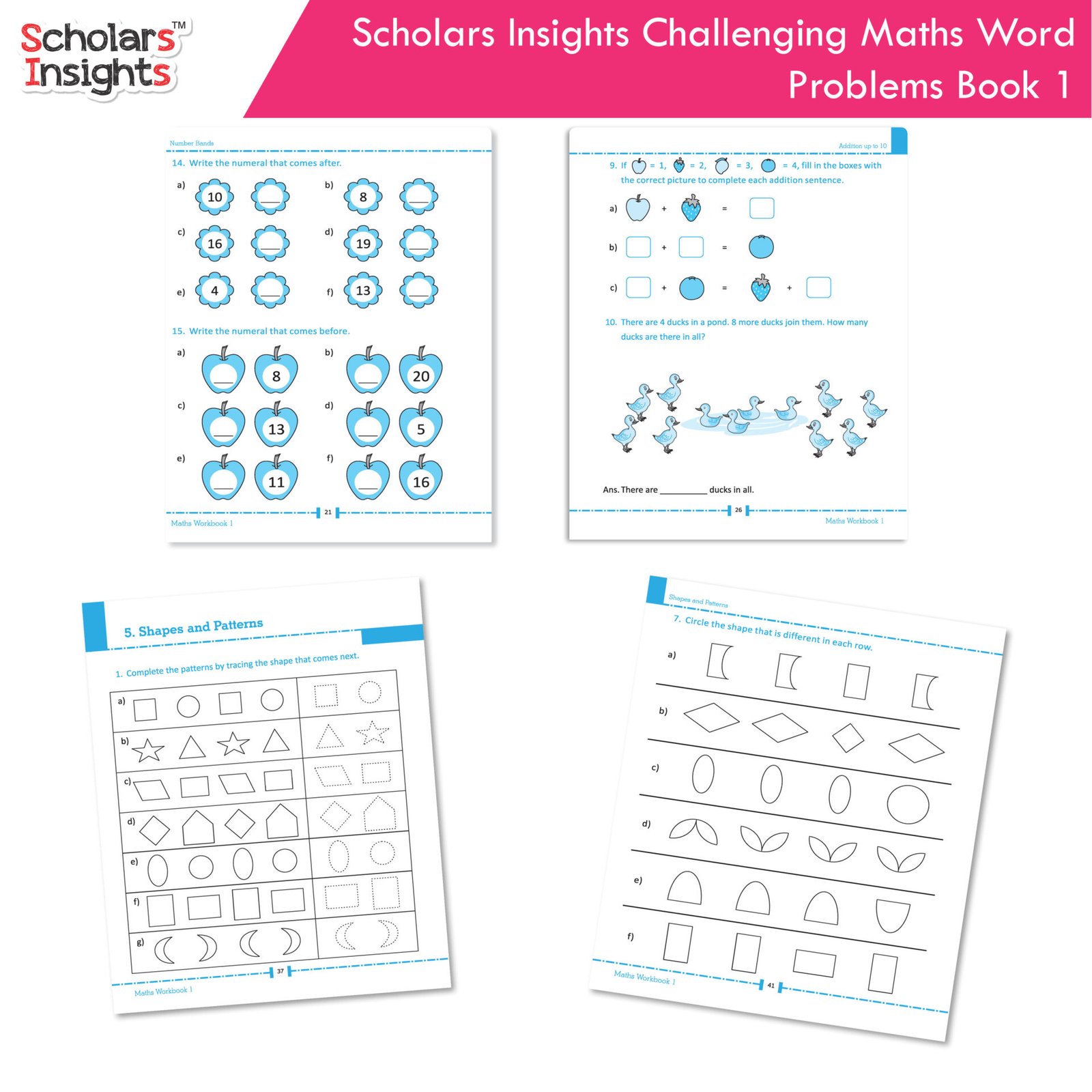 Scholars Insight Combo Set of Maths Workbook 1 (8)
