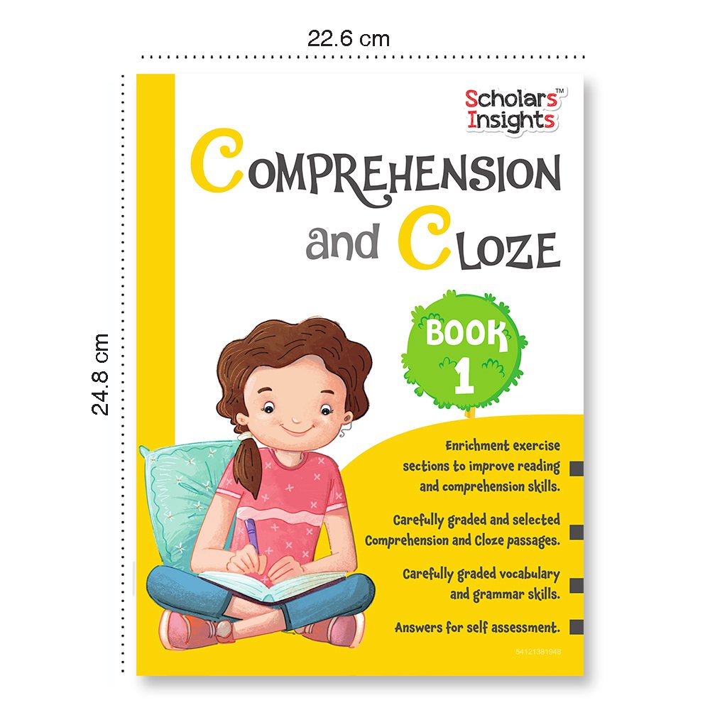 Grade 1 English Combo Workbooks Set of 4 Comprehension and cloze, gear up English, Olympiad English, Interactive Grammar and Writing Skill (2)