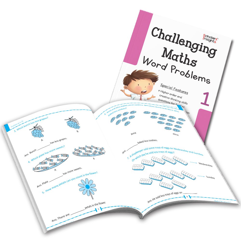 Grade 1 Maths Combo Workbooks Set of 4 Mental Maths, Gear up, Olympiad, Challenging Maths (5)