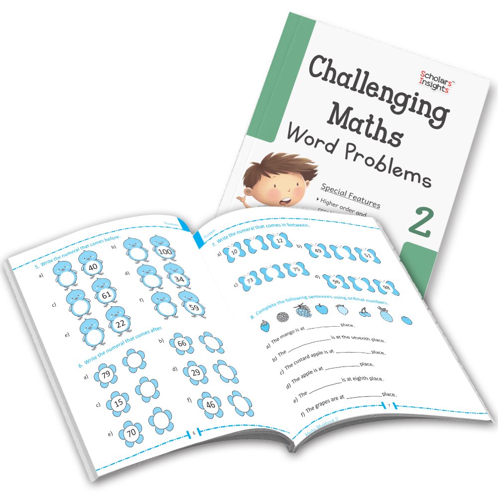 Grade 2 Maths Combo Workbooks Set of 4 Mental Maths, Gear Up, Challenging Maths, Olympiad Maths (4)