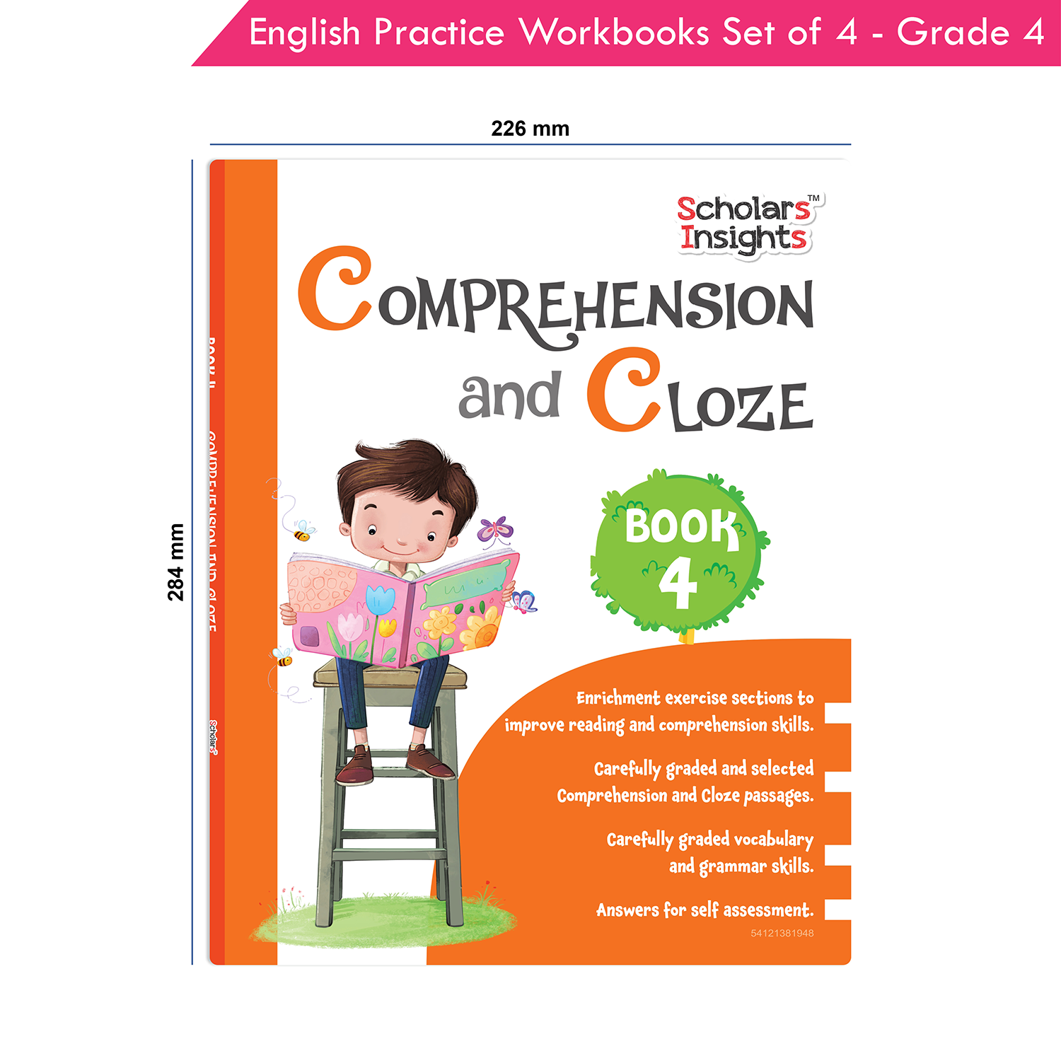 Grade 4 English Practice Workbooks Set of 4: Gear Up English, English Olympiad, Comprehension and Cloze, Interactive Grammar and Writing Skills NEP with AI - Image 9