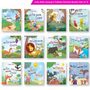 Jolly Kids Aesop's Fables Stories Books (Set of 12) For Kids Ages 3-8 Years