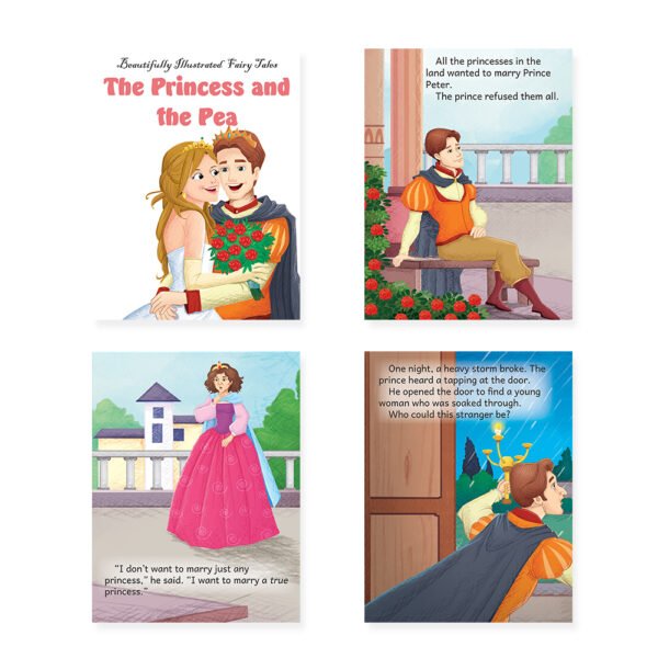 Jolly Kids Beautifully Illustrated Fairy Tales Books F Set of 8| Cinderella, The Emperor's New Clothes, Snow White And The Seven Dwarfs, The Shoemaker and The Elves, Pinocchio, The Princess and The Pea, Little Red Riding Hood, Sleeping Beauty - Image 9
