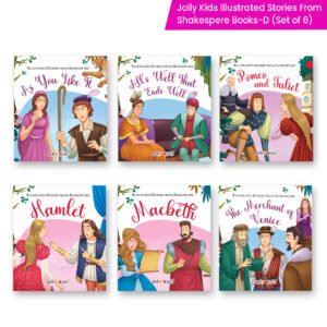 Jolly Kids Illustrated Stories From Shakespeare Books-D Set of 6| As You Like It, All's Well That Ends Well, Hamlet, Macbeth, Romeo And Juliet, The Merchant of Venice