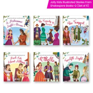 Jolly Kids Illustrated Stories From Shakespeare Books-E Set of 6|A Midsummer Night's Dream, The Comedy of Errors, Much Ado About Nothing, Othello, The Tempest, Twelfth Night