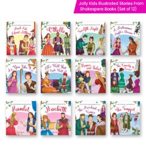 Jolly Kids Illustrated Stories From Shakespeare Books Set of 12| As You Like It, All's Well That Ends Well, A Midsummer Night's Dream, The Comedy of Errors, Hamlet, Macbeth, Much Ado About Nothing, Othello, Romeo And Juliet, The Merchant of Venice, The Tempest, Twelfth Night