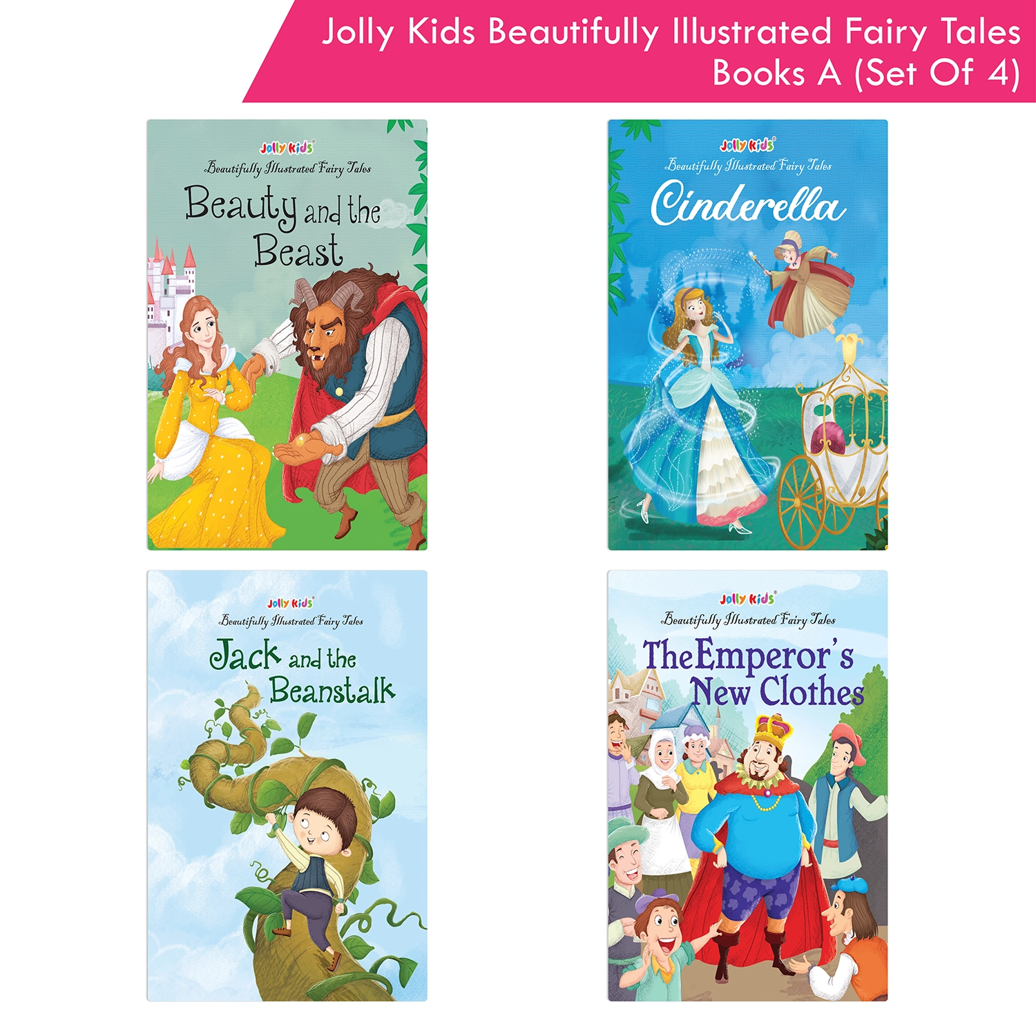 Jolly Kids Beautifully Illustrated Fairy Tales Books A (Set of 4)