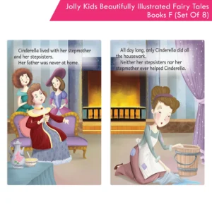 Jolly Kids Beautifully Illustrated Fairy Tales Books F Set of 8| Cinderella, The Emperor's New Clothes, Snow White And The Seven Dwarfs, The Shoemaker and The Elves, Pinocchio, The Princess and The Pea, Little Red Riding Hood, Sleeping Beauty