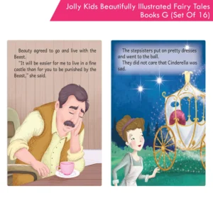 Jolly Kids Beautifully Illustrated Fairy Tales Books G Set of 16| Beauty and The Beast, Rapunzel, Cinderella, Snow White And The Seven Dwarfs, Jack and The Beanstalk, King Midas, The Emperor's New Clothes, The Shoemaker and The Elves, Goldilocks and The Three Bears, Hansel and Gretel, Pinocchio, Little Red Riding Hood, Thumbelina, The Frog Prince, The Princess and The Pea, Sleeping Beauty