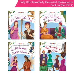 Jolly Kids Illustrated Stories From Shakespeare Books-A Set of 4| As You Like It, All's Well That Ends Well, A Midsummer Night's Dream, The Comedy of Errors