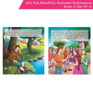 Jolly Kids Illustrated Stories From Shakespeare Books-A Set of 4| As You Like It, All's Well That Ends Well, A Midsummer Night's Dream, The Comedy of Errors