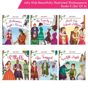 Jolly Kids Illustrated Stories From Shakespeare Books-E Set of 6|A Midsummer Night's Dream, The Comedy of Errors, Much Ado About Nothing, Othello, The Tempest, Twelfth Night