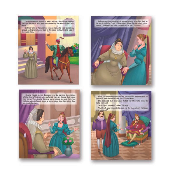 Jolly Kids Illustrated Stories From Shakespeare Books-D Set of 6| As You Like It, All's Well That Ends Well, Hamlet, Macbeth, Romeo And Juliet, The Merchant of Venice - Image 4
