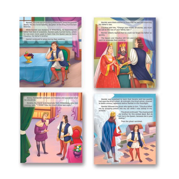 Jolly Kids Illustrated Stories From Shakespeare Books-D Set of 6| As You Like It, All's Well That Ends Well, Hamlet, Macbeth, Romeo And Juliet, The Merchant of Venice - Image 6