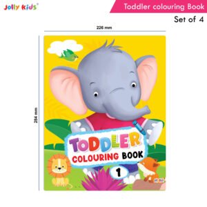Jolly Kids Toddler Colouring Die-Cut Animals Shape Activity Books Set (Set of 4)