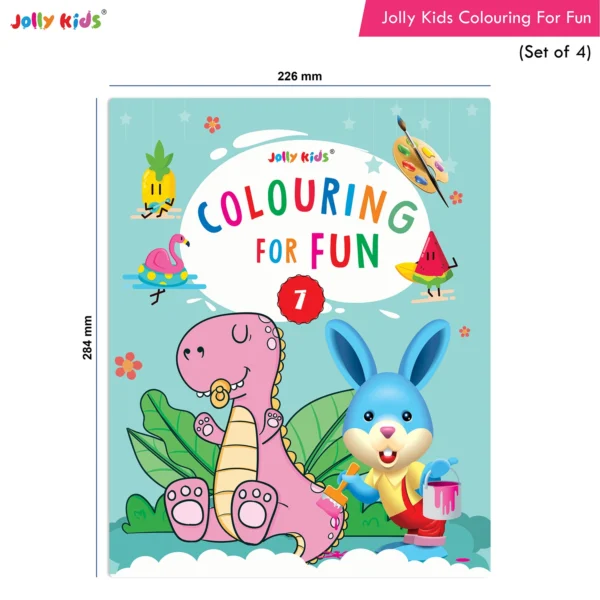 Jolly Kids Colouring For Fun Books B Set of 4 For Kids Ages 3-8 Years|Colouring Characters-Singing, Dancing, Studying, Drawing, Painting, Helping, Acting - Image 9