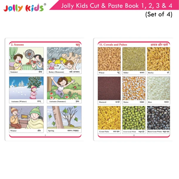 Jolly Kids Cut and Paste Picture Activity Books Collections for Eary Learning|Set of 4 For Kids 3-6 Years|Pictorial Chart|Project Book for School - Image 3