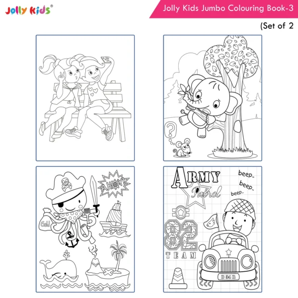 Jolly Kids Jumbo Creative Colouring Activity Books B For Kids Ages 3-8 Years Set of 2| Perfect Gift for Preschool, Nursery, Early Learners and Kindergarten - Image 8