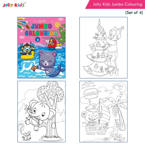 Jolly Kids Jumbo Creative Colouring Activity Books for Kids Ages 3-8 Years Set of 4| Perfect Gift for Preschool, Nursery, Early Learners and Kindergarten - Image 4