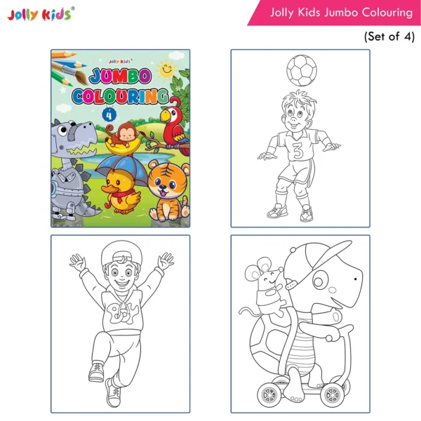 Jolly Kids Jumbo Creative Colouring Activity Books for Kids Ages 3-8 Years Set of 4| Perfect Gift for Preschool, Nursery, Early Learners and Kindergarten - Image 5