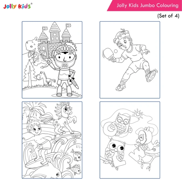 Jolly Kids Jumbo Creative Colouring Activity Books for Kids Ages 3-8 Years Set of 4| Perfect Gift for Preschool, Nursery, Early Learners and Kindergarten - Image 6