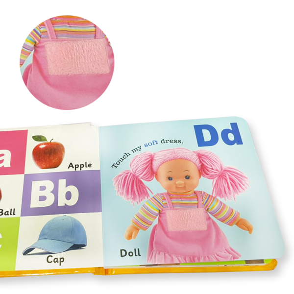 Jolly Kids Touch and Feel ABC Learning Sensory Development Padded Board Book for Infants and Toddlers Ages 0-24 Months Gift For Baby's - Image 2