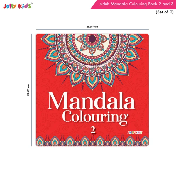 Jolly Kids Adults Mandala Colouring Books D Set of  2| Stress Relieving Designs| Ages 12+ - Image 9