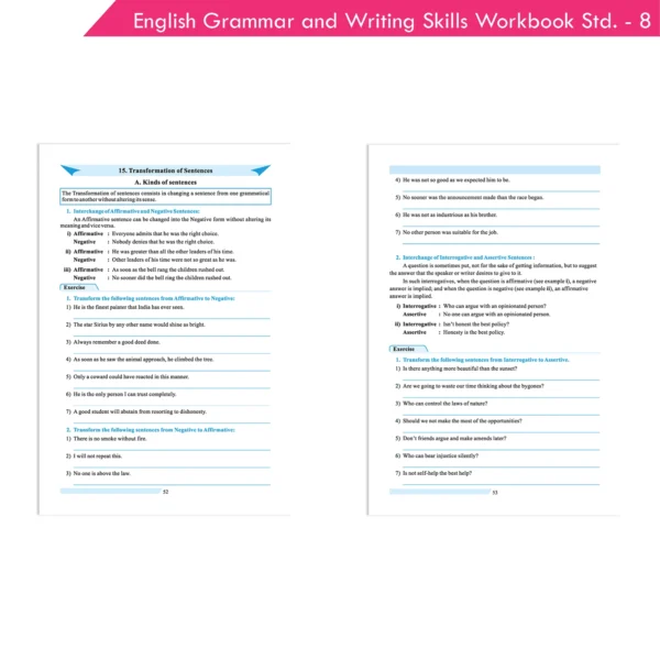 Nigam English Grammar and Writing Skills A Handbook & Workbook for Class 8 – Comprehensive Language Learning Guide - Image 4