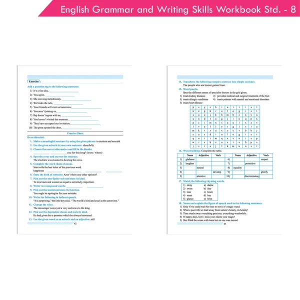 Nigam English Grammar and Writing Skills A Handbook & Workbook for Class 8 – Comprehensive Language Learning Guide - Image 5