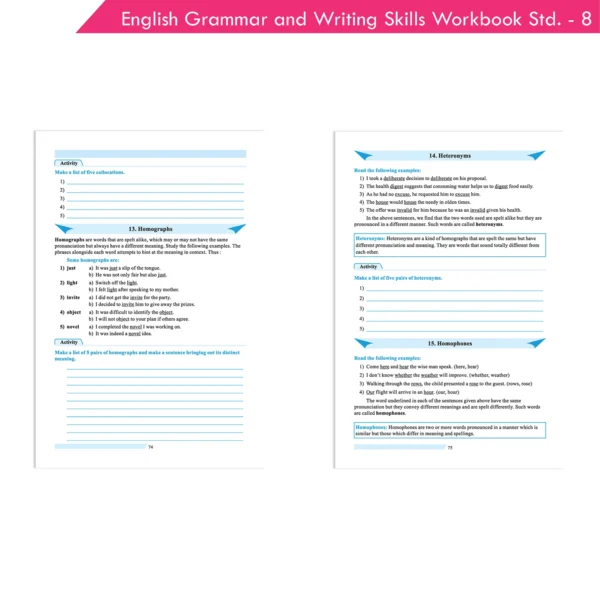 Nigam English Grammar and Writing Skills A Handbook & Workbook for Class 8 – Comprehensive Language Learning Guide - Image 6