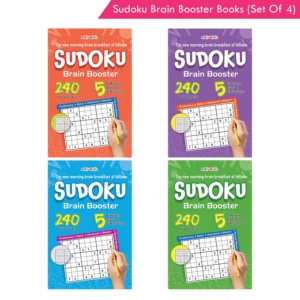 Jolly Kids Brain Booster Sudoku Books – Set of 4 | Age 10+ | 960 Puzzles | 5 Levels of Difficulty | Solutions Included