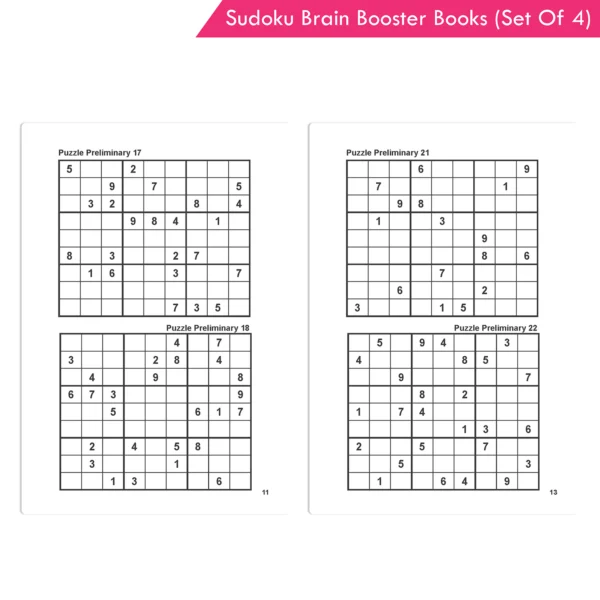 Jolly Kids Brain Booster Sudoku Books – Set of 4 | Age 10+ | 960 Puzzles | 5 Levels of Difficulty | Solutions Included - Image 4