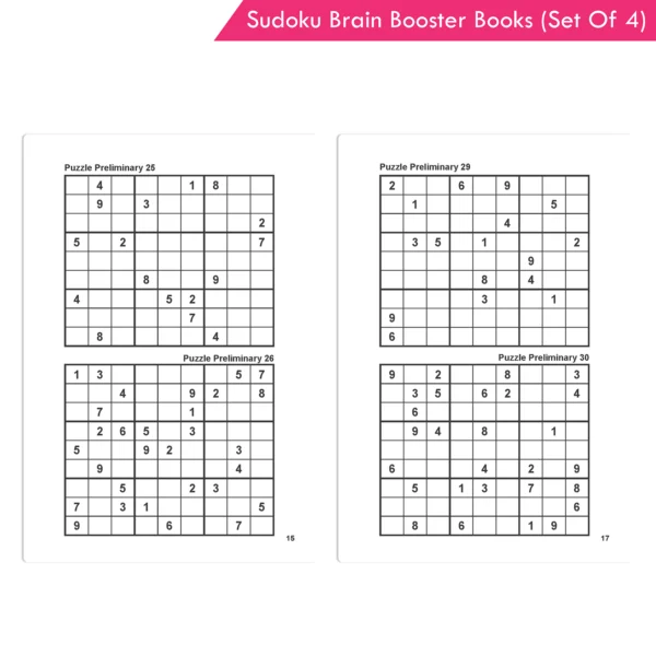Jolly Kids Brain Booster Sudoku Books – Set of 4 | Age 10+ | 960 Puzzles | 5 Levels of Difficulty | Solutions Included - Image 5