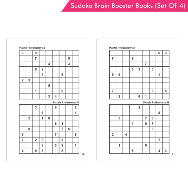 Jolly Kids Brain Booster Sudoku Books – Set of 4 | Age 10+ | 960 Puzzles | 5 Levels of Difficulty | Solutions Included - Image 6