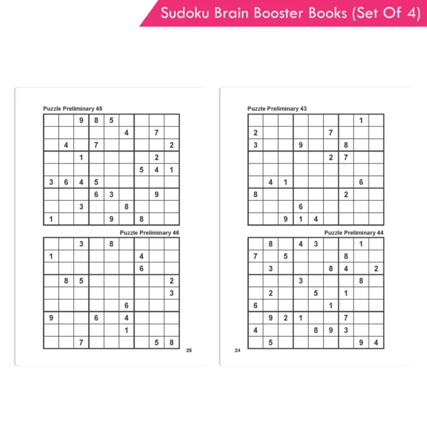 Jolly Kids Brain Booster Sudoku Books – Set of 4 | Age 10+ | 960 Puzzles | 5 Levels of Difficulty | Solutions Included - Image 7