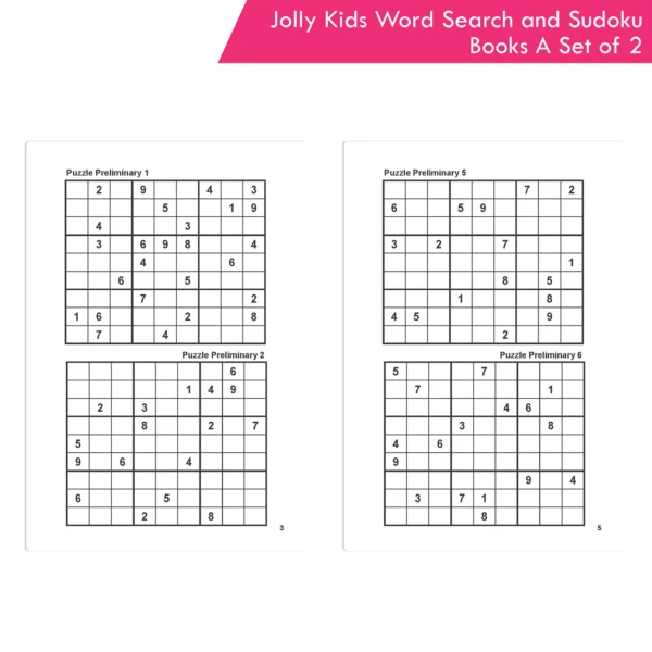 Jolly Kids Word Search and Sudoku with Answer Books – B Set of 2 For Kids| Educational Vocabulary and Logic Number Games| Brain Teaser Activity For Age 6-15 - Image 5