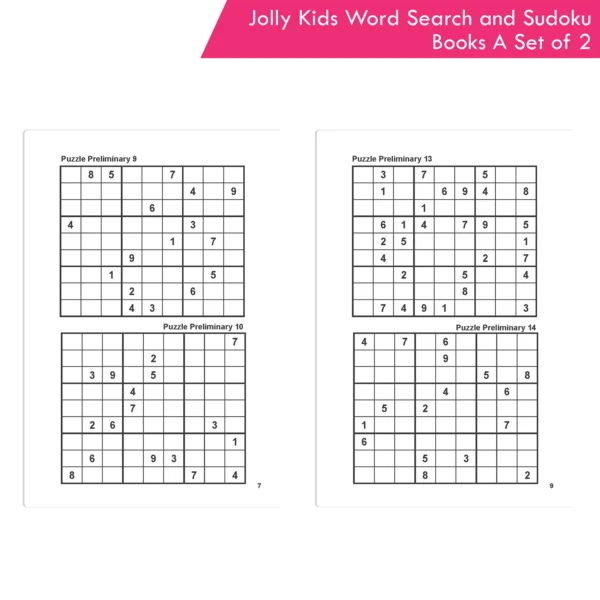 Jolly Kids Word Search and Sudoku with Answer Books – B Set of 2 For Kids| Educational Vocabulary and Logic Number Games| Brain Teaser Activity For Age 6-15 - Image 6