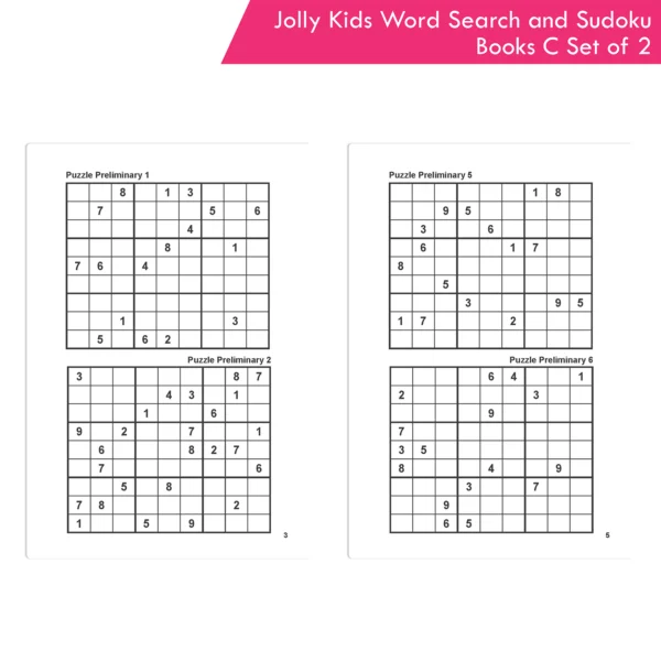 Jolly Kids Word Search and Sudoku with Answer Books – C Set of 2 For Kids| Educational Vocabulary and Logic Number Games| Brain Teaser Activity For Age 6-15 - Image 5