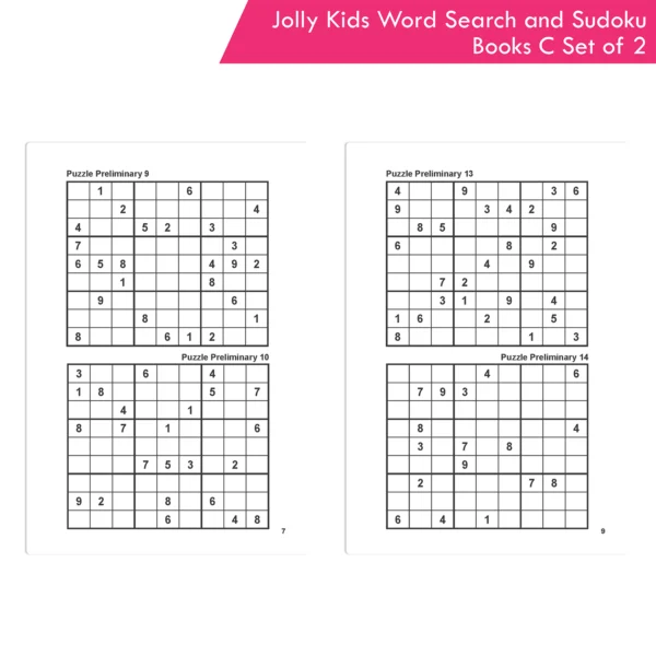Jolly Kids Word Search and Sudoku with Answer Books – C Set of 2 For Kids| Educational Vocabulary and Logic Number Games| Brain Teaser Activity For Age 6-15 - Image 6