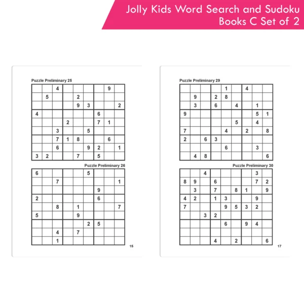 Jolly Kids Word Search and Sudoku with Answer Books – C Set of 2 For Kids| Educational Vocabulary and Logic Number Games| Brain Teaser Activity For Age 6-15 - Image 8