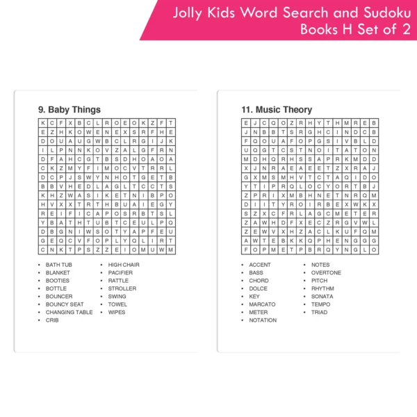 Jolly Kids Word Search and Sudoku with Answer Books – H Set of 2 For Kids| Educational Vocabulary and Logic Number Games| Brain Teaser Activity For Age 6-15 - Image 4