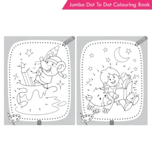 Jolly Kids Jumbo Dot to Dot Colouring Book for Kids Connect the Dots Activity Book for Preschool & Kindergarten| Learn To Draw Animals, Cartoons & Alphabets age 3-6 Year