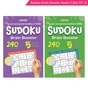 Jolly Kids Sudoku Brain Booster Books Set E (Set of 2) - (Purple Book, and Green Book)