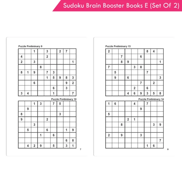 Jolly Kids Sudoku Brain Booster Books Set E (Set of 2) - (Purple Book, and Green Book) - Image 6