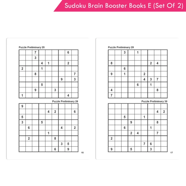 Jolly Kids Sudoku Brain Booster Books Set E (Set of 2) - (Purple Book, and Green Book) - Image 8