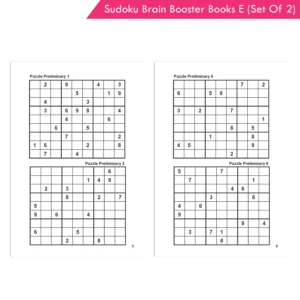 Jolly Kids Sudoku Brain Booster Books Set E (Set of 2) - (Purple Book, and Green Book)
