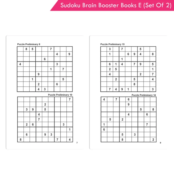 Jolly Kids Sudoku Brain Booster Books Set E (Set of 2) - (Purple Book, and Green Book) - Image 3