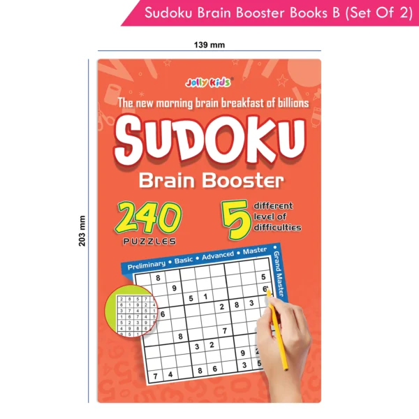 Jolly Kids Sudoku Brain Booster Books Set B (Set of 2) - (Orange Book, and Blue Book) - Image 9
