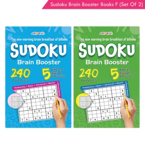 Jolly Kids Sudoku Brain Booster Books Set F (Set of 2) - (Blue Book, and Green Book)