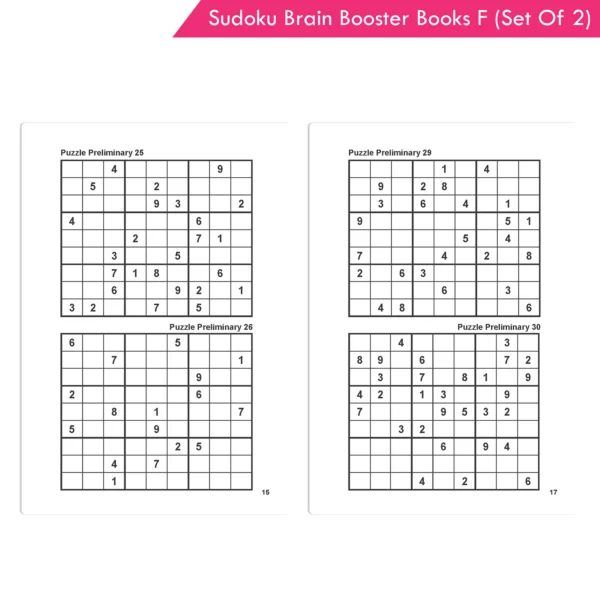 Jolly Kids Sudoku Brain Booster Books Set F (Set of 2) - (Blue Book, and Green Book) - Image 5
